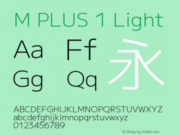 M PLUS 1 Light Version 1.001图片样张