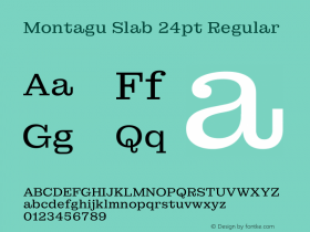 Montagu Slab 24pt Regular Version 1.000图片样张