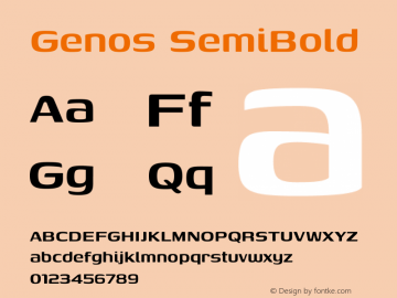 Genos SemiBold Version 1.010图片样张