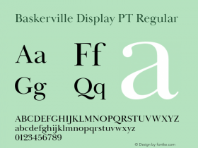 Baskerville Display PT Version 1.000图片样张