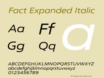 Fact Expanded Italic Version 1.000图片样张
