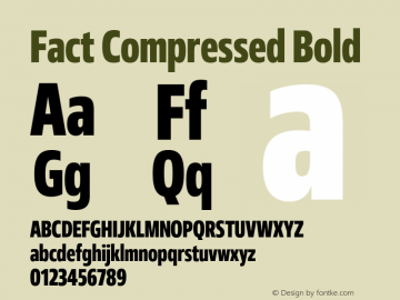 Fact Compressed Bold Version 1.000图片样张