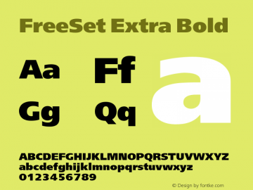 FreeSet Extra Bold Version 2.001图片样张
