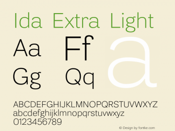 Ida Extra Light Version 1.001图片样张