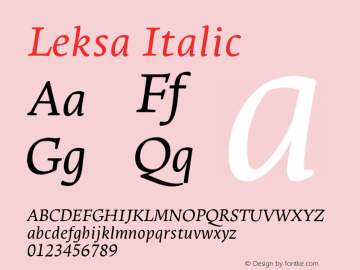 Leksa Italic Version 2.001图片样张