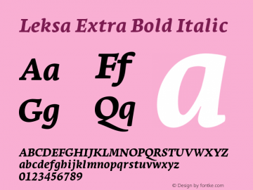 Leksa Extra Bold Italic Version 2.001图片样张
