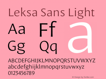 Leksa Sans Light Version 2.000图片样张