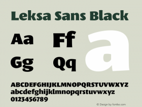 Leksa Sans Black Version 2.000图片样张