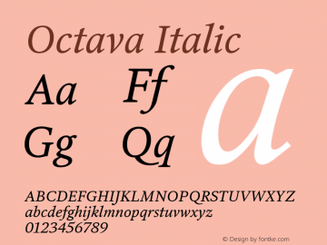 Octava Italic Version 1.002图片样张