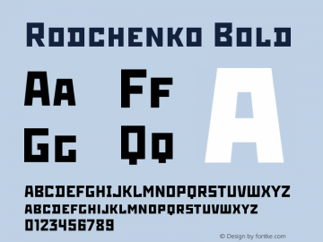 Rodchenko Bold Version 2.000图片样张