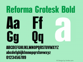 Reforma Grotesk Bold Version 1.002图片样张