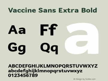 Vaccine Sans Extra Bold Version 1.000图片样张