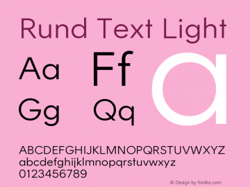 Rund Text Light Version 1.000图片样张