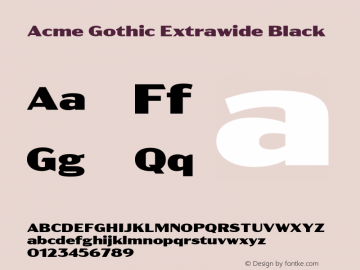 Acme Gothic Extrawide Black Version 1.011图片样张