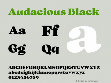 Audacious Black Version 1.000;hotconv 1.0.109;makeotfexe 2.5.65596图片样张