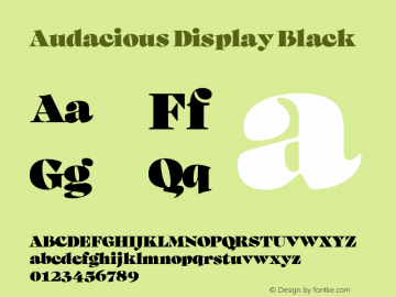 Audacious Display Black Version 1.000;hotconv 1.0.109;makeotfexe 2.5.65596图片样张