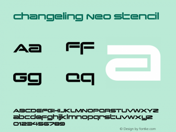 Changeling Neo Stencil Version 1.004; Changeling Neo Stencil图片样张