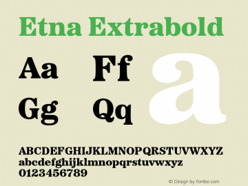 Etna Extrabold Version 1.004图片样张