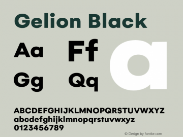 Gelion Black Version 2.000;hotconv 1.0.109;makeotfexe 2.5.65596图片样张
