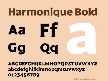 Harmonique Bold Version 1.000;FEAKit 1.0图片样张