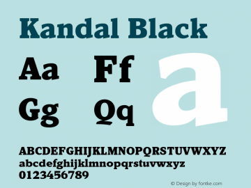 Kandal Black Version 1.004; Kandal Black图片样张