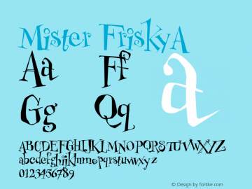 Mister FriskyA Version 1.000 Font Sample