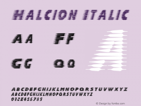 Halcion Italic Version 001.000 Font Sample