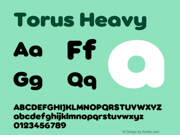 Torus Heavy Version 1.000;PS 001.000;hotconv 1.0.88;makeotf.lib2.5.64775图片样张