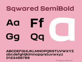 Sqwared SemiBold Version 1.000;hotconv 1.0.109;makeotfexe 2.5.65596图片样张