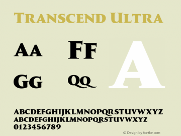 Transcend Ultra Version 1.000;hotconv 1.0.109;makeotfexe 2.5.65596图片样张