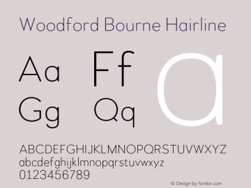 Woodford Bourne Hairline Version 2.000;FEAKit 1.0图片样张