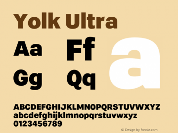 Yolk Ultra Version 1.000;hotconv 1.0.109;makeotfexe 2.5.65596图片样张