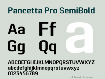 Pancetta Pro SemiBold Version 001.000图片样张