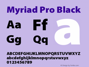 MyriadPro-Black OTF 1.006;PS 001.000;Core 1.0.23;hotunix 1.28图片样张