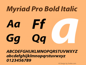MyriadPro-BoldIt OTF 1.006;PS 001.000;Core 1.0.23;hotunix 1.28图片样张