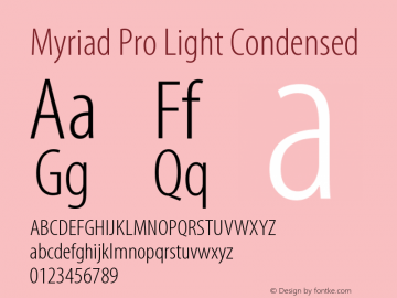 MyriadPro-LightCond OTF 1.006;PS 001.000;Core 1.0.23;hotunix 1.28图片样张