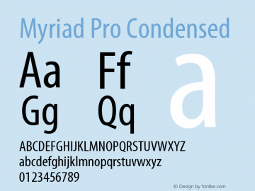 MyriadPro-Cond OTF 1.006;PS 001.000;Core 1.0.23;hotunix 1.28图片样张