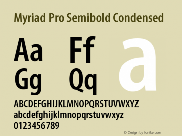 MyriadPro-SemiboldCond OTF 1.006;PS 001.000;Core 1.0.23;hotunix 1.28图片样张