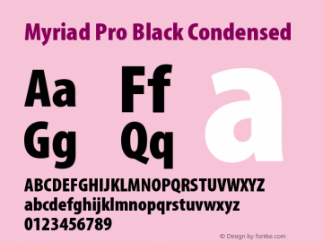 MyriadPro-BlackCond OTF 1.006;PS 001.000;Core 1.0.23;hotunix 1.28图片样张