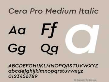 Cera Pro Medium Italic Version 6.000图片样张