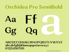 Orchidea Pro SemiBold Version 001.000图片样张