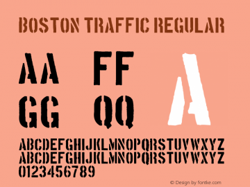 Boston Traffic Regular Version 1.1图片样张