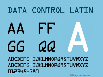 Data Control Latin Appropriated for Unifon by Vic Fieger图片样张