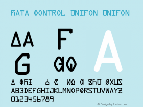 Data Control Unifon Unifon Appropriated for Unifon for Vic Fieger Font Sample