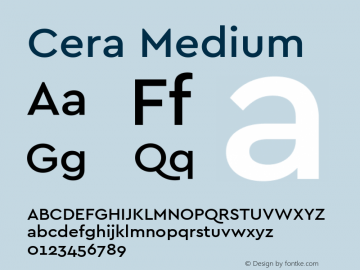 Cera Medium Version 2.000图片样张