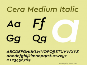 Cera Medium Italic Version 2.000图片样张