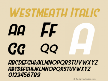 Westmeath Italic Version 1.000图片样张