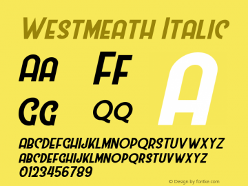 Westmeath-Italic 1.000图片样张
