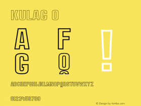 KULAG Outline Version 1.000;PS 001.000;hotconv 1.0.70;makeotf.lib2.5.58329图片样张