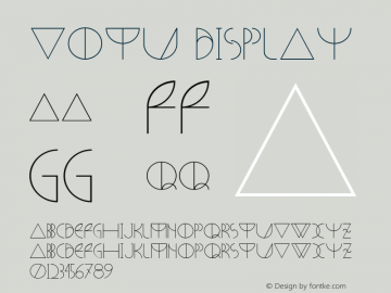 Votu Typeface Version 1.000图片样张